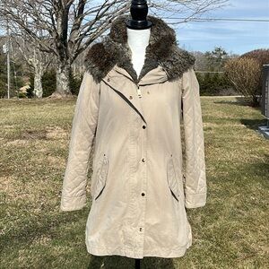 -Zara Basic Parka 2 pc set Khaki Tan Coat Women's Size Medium